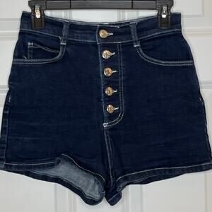 BDG x Urban Outfitters Dark Blue Button Fly Shorts Size 27